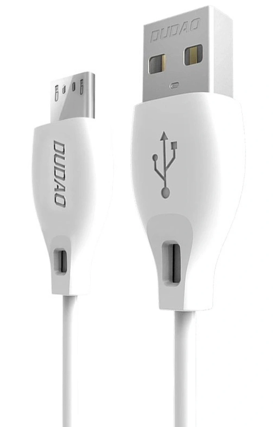 USB-A - microUSB Dudao L4M adat- és töltőkábel, 18W, 1m, fehér