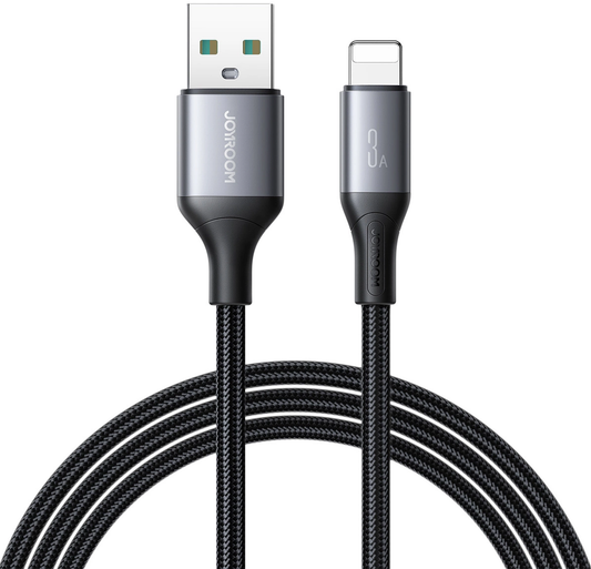 USB-A - Lightning adat- és töltőkábel Joyroom S-A28 Flash, 18W, 1m, fekete