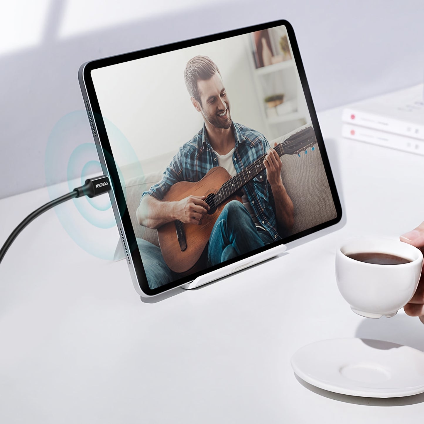 USB-C - USB-C adat- és töltőkábel UGREEN US300, 100W, 2m, Fehér
