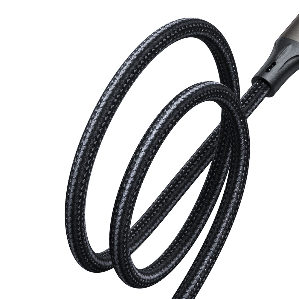 USB-A - USB-C Joyroom S-A25 Light-Speed adat- és töltőkábel, 100W, 1.2m, Fekete