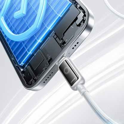 USB-C - USB-C Joyroom S-A55 StarFlight Display adat- és töltőkábel, 100W, 1.2m, Fehér