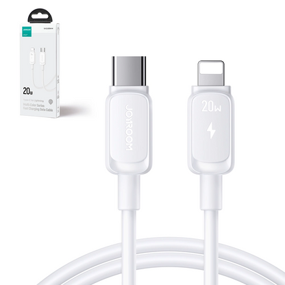 USB-C - Lightning Joyroom S-A14 adat- és töltőkábel, 30W, 1.2m, Fehér