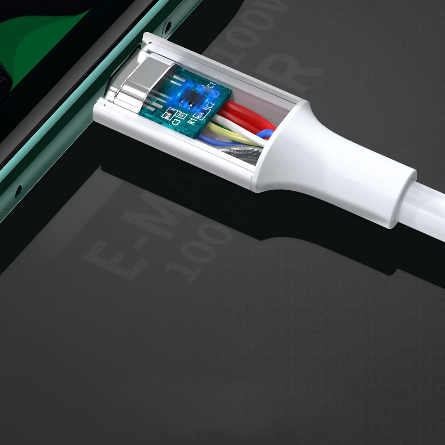 USB-C - USB-C adat- és töltőkábel UGREEN US300, 100W, 2m, Fehér
