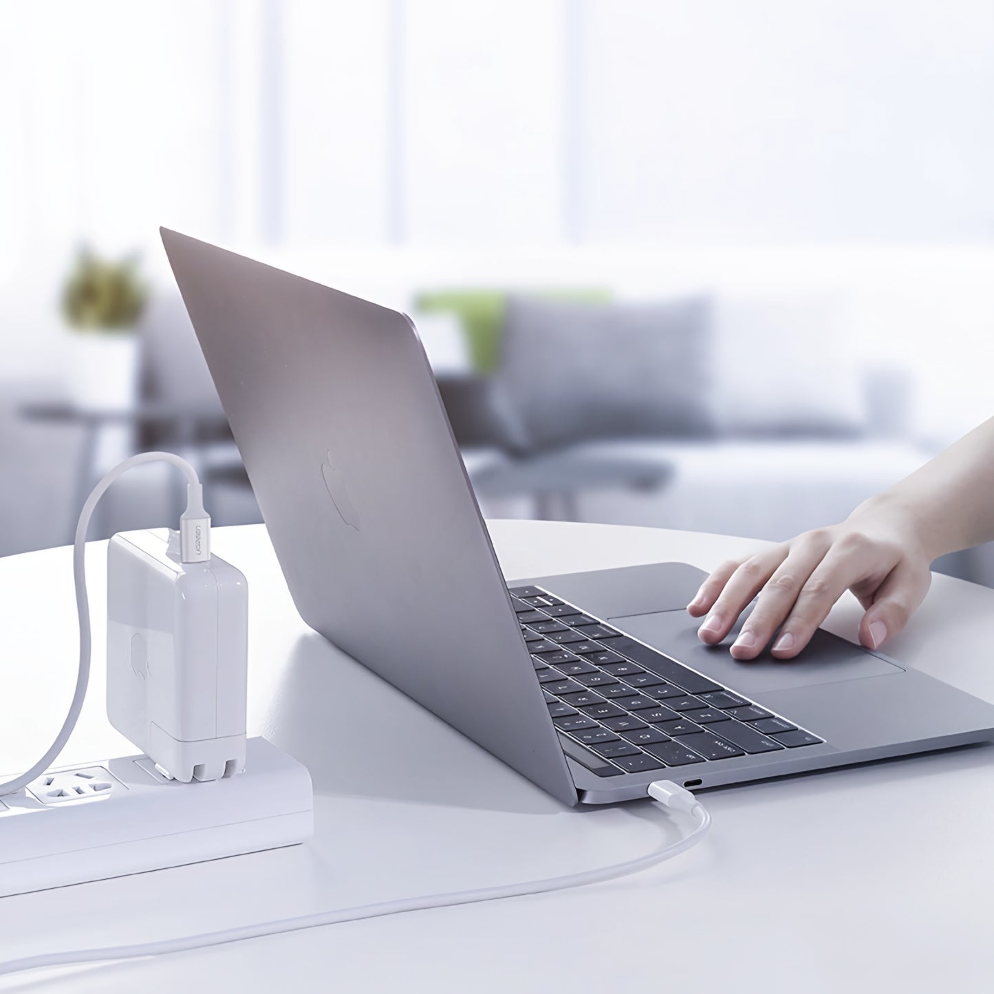 USB-C - USB-C adat- és töltőkábel UGREEN US300, 100W, 2m, Fehér