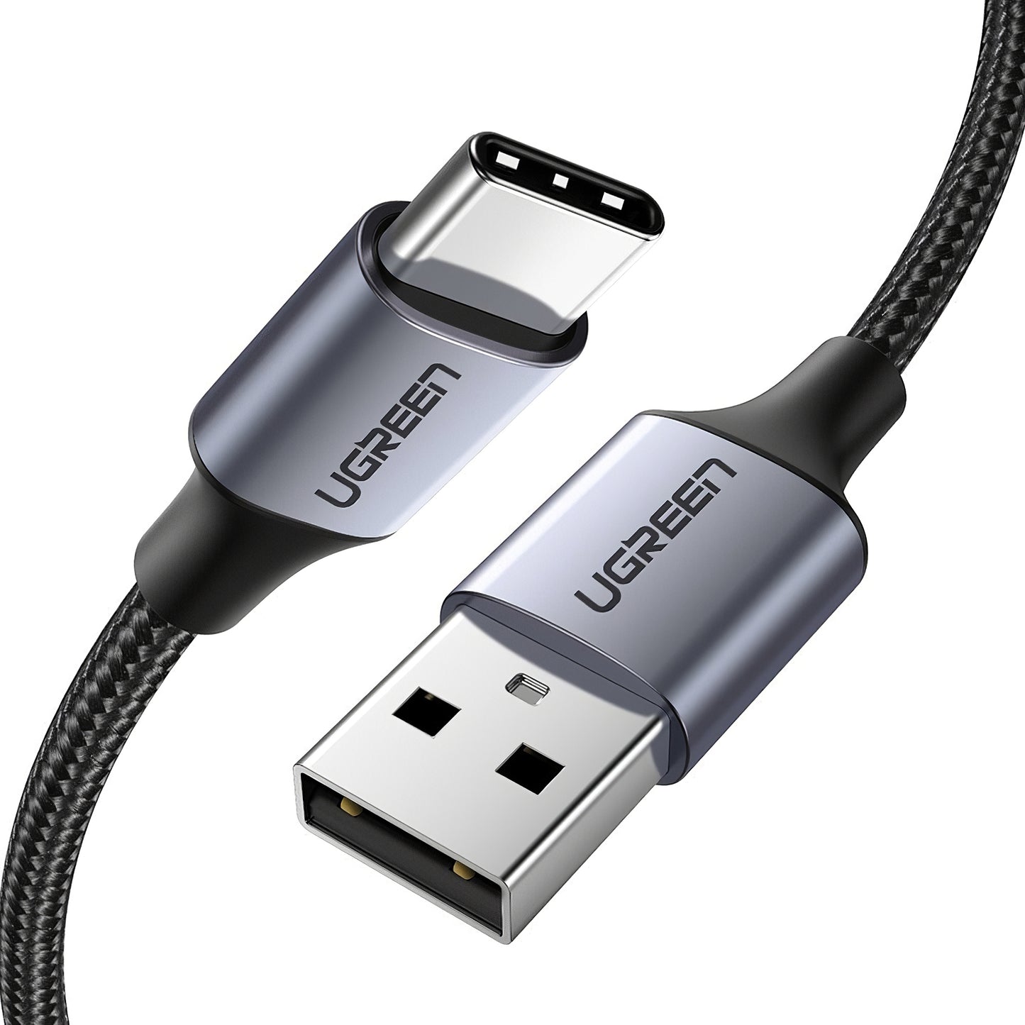 USB-A - USB-C UGREEN US288 adat- és töltőkábel, 18W, 1m, Fekete