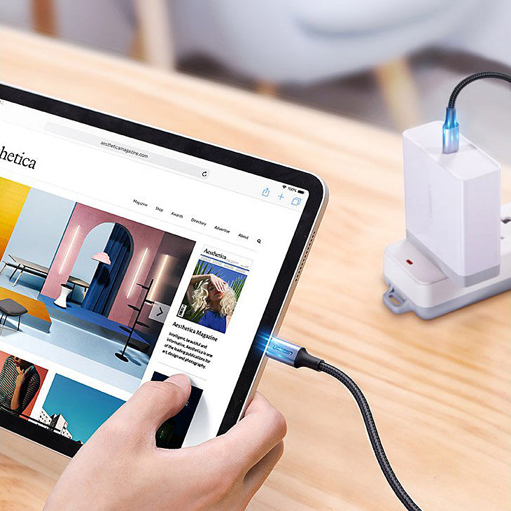 USB-C - USB-C UGREEN US316 adat- és töltőkábel, 100W, 2m, szürke