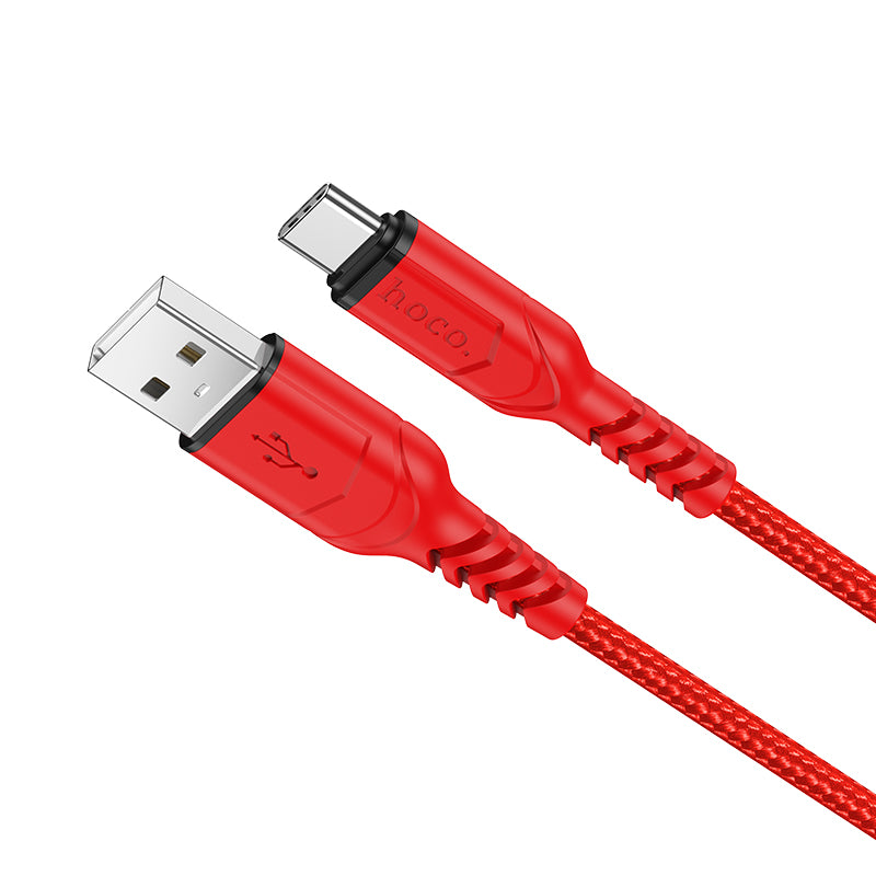 USB-A - USB-C HOCO X59 Victory adat- és töltőkábel, 18W, 1m, Piros
