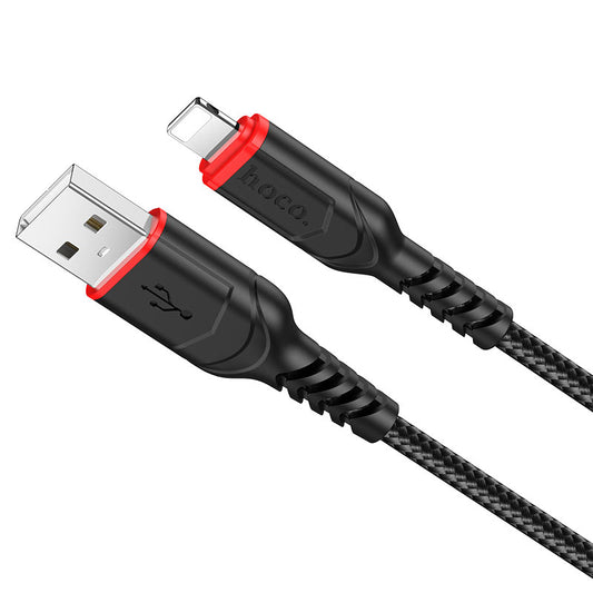 USB-A - Lightning HOCO X59 Victory adat- és töltőkábel, 18W, 1m, Fekete