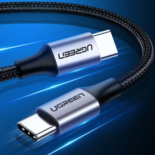 USB-C adat- és töltőkábel - USB-C UGREEN US261, 60W, 1m, Szürke