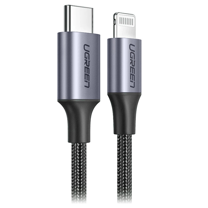 USB-C - Lightning UGREEN US304 adat- és töltőkábel, 20W, 1m, Fekete