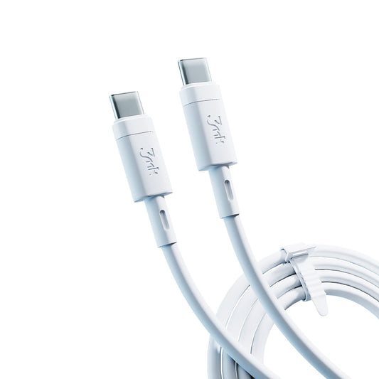 USB-C adat- és töltőkábel - USB-C 3MK Hyper szilikon, 60W, 1m, fehér