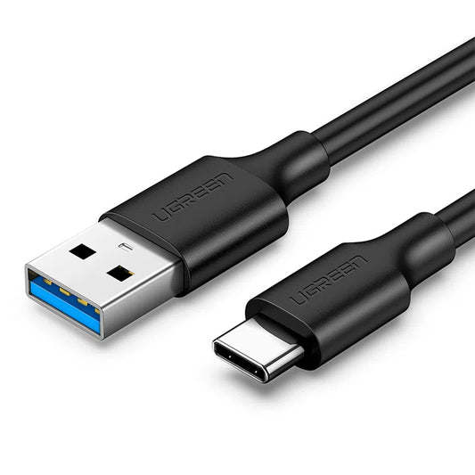 USB-A - USB-C UGREEN US184 adat- és töltőkábel, 18W, 1m, Fekete