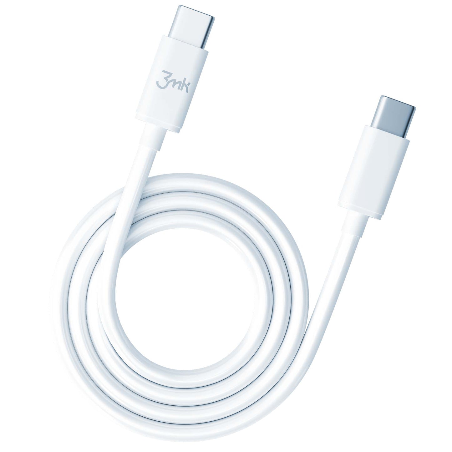 USB-C adat- és töltőkábel - USB-C 3MK Hyper, 100W, 2m, fehér