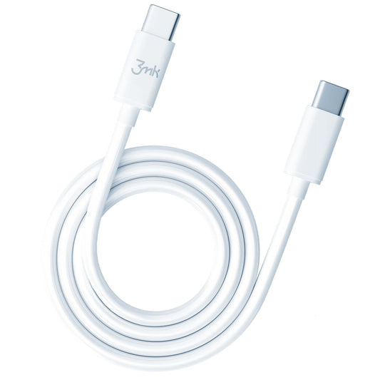 USB-C adat- és töltőkábel - USB-C 3MK Hyper, 100W, 2m, fehér