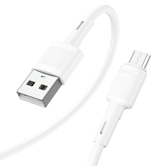 USB-A - microUSB adat- és töltőkábel HOCO X83 Victory, 18W, 1m, Fehér