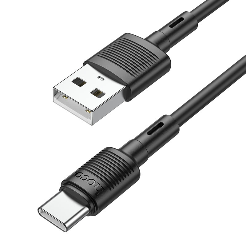 USB-A - USB-C HOCO X83 Victory adat- és töltőkábel, 20W, 1m, Fekete