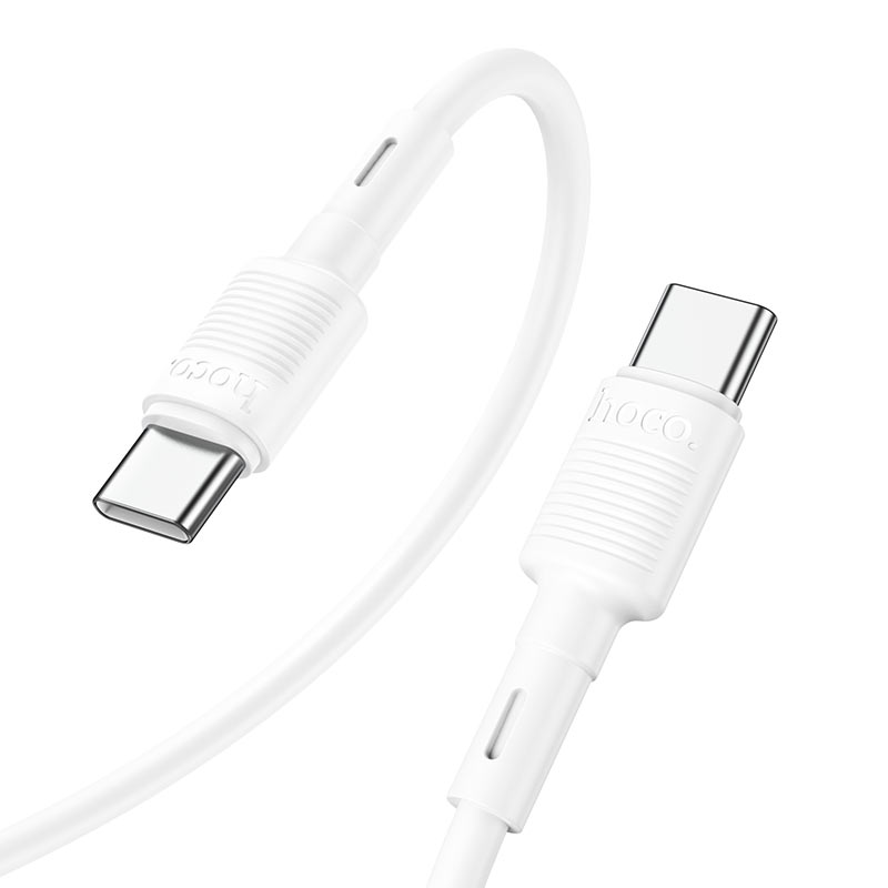 USB-C - USB-C HOCO X83 Victory adat- és töltőkábel, 60W, 1m, Fehér