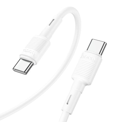 USB-C - USB-C HOCO X83 Victory adat- és töltőkábel, 60W, 1m, Fehér