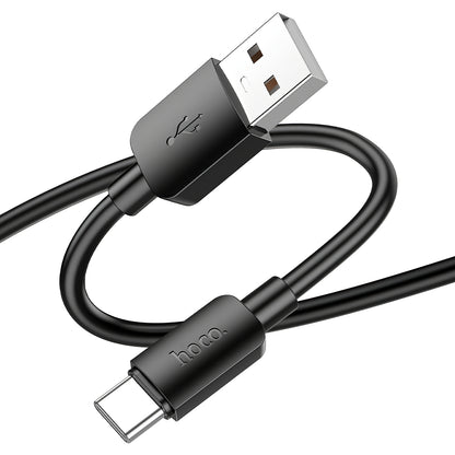 USB-A - USB-C HOCO X96 adat- és töltőkábel, 27W, 0.25m, Fekete