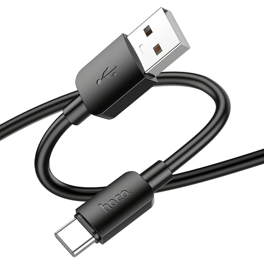 USB-A - USB-C HOCO X96 adat- és töltőkábel, 27W, 0.25m, Fekete