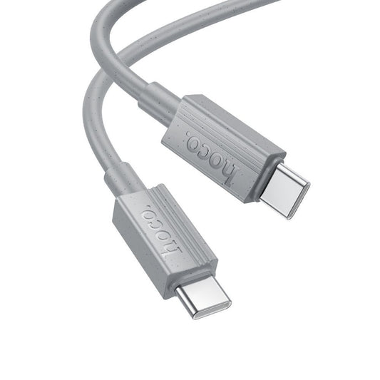 USB-C - USB-C HOCO X107 adat- és töltőkábel, 60W, 1m, Szürke