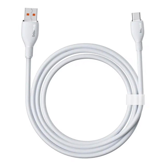 USB-A - USB-C Baseus Pudding adat- és töltőkábel, 100W, 2m, fehér P10355703221-01