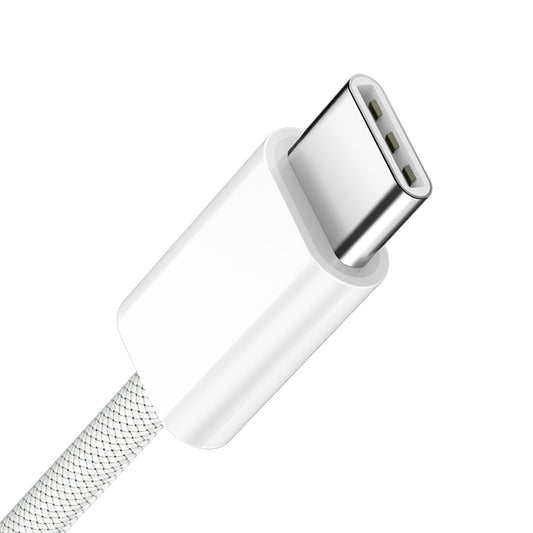 USB-C - USB-C adat- és töltőkábel BWOO BO-X284, 60W, 1m, Fehér