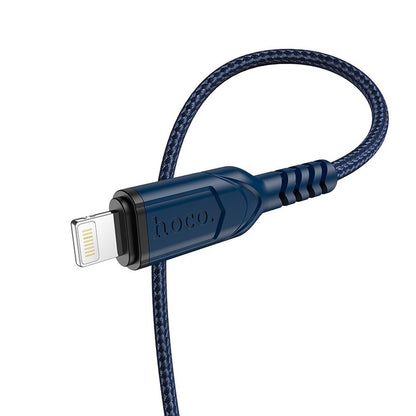 USB-A - Lightning HOCO X59 Victory adat- és töltőkábel, 18W, 1m, Kék