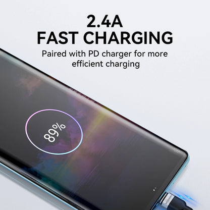 USB-A - USB-C WZK WNBAC1 adat- és töltőkábel, 20W, 1m, Fekete