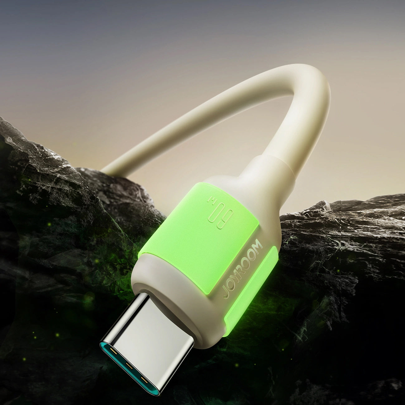 USB-C - USB-C adat- és töltőkábel Joyroom S-A53, 60W, 1.2m, Bézs