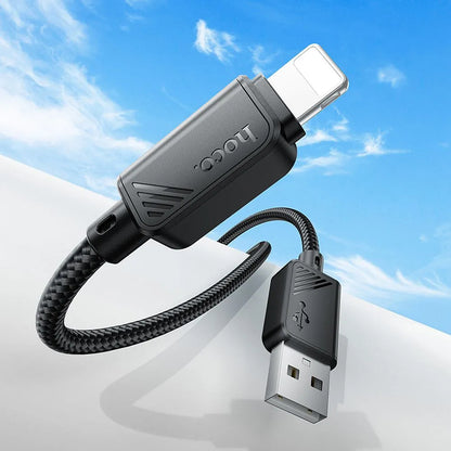 USB-A - Lightning HOCO X113 adat- és töltőkábel, 18W, 1m, Fekete