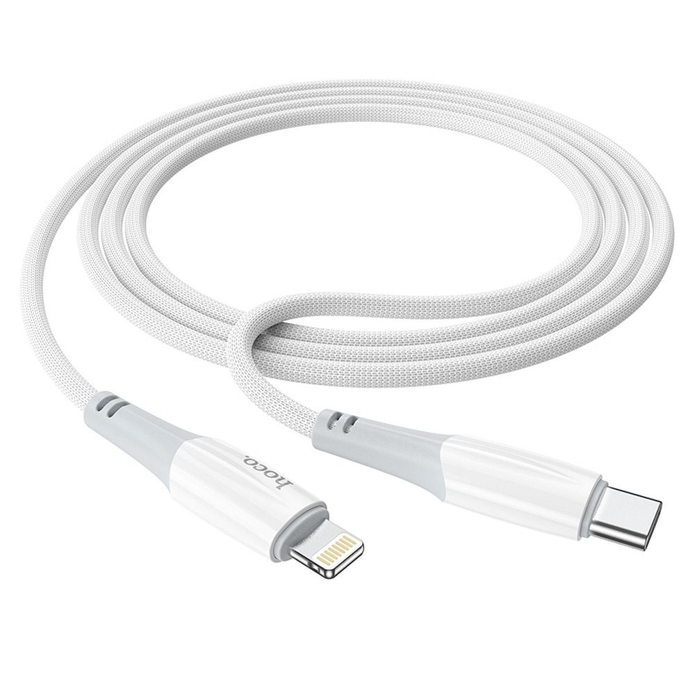 USB-C - Lightning HOCO X70 adat- és töltőkábel, 20W, 1m, Fehér