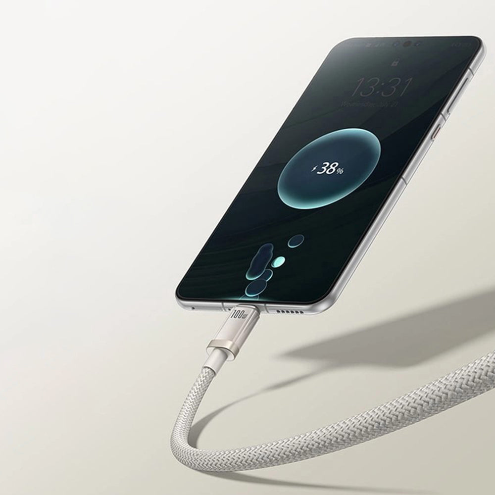 USB-A - USB-C Baseus Titanium adat- és töltőkábel, 100W, 1m, Ezüst P10378102G21-00