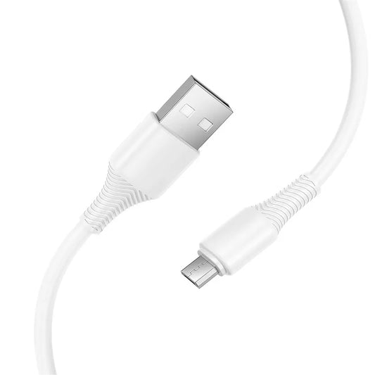USB-A - microUSB HOCO X120 adat- és töltőkábel, 18W, 1m, Fehér