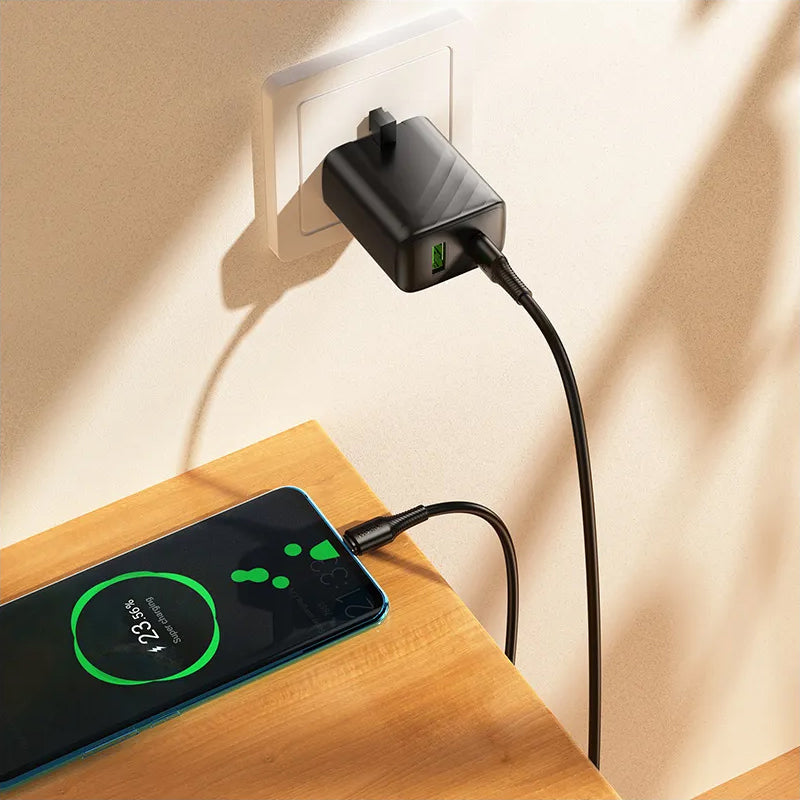 USB-C - USB-C HOCO X120 adat- és töltőkábel, 60W, 1m, Fekete