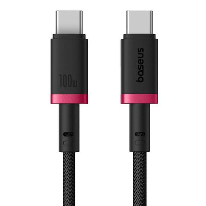 USB-C - USB-C Baseus Dura Series adat- és töltőkábel, 100W, 1m, Piros P10377803U01-01