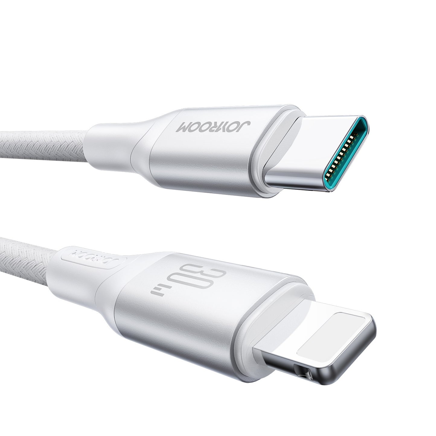 USB-C - Lightning Joyroom S-A28 Flash adat- és töltőkábel, 30W, 1m, Fehér