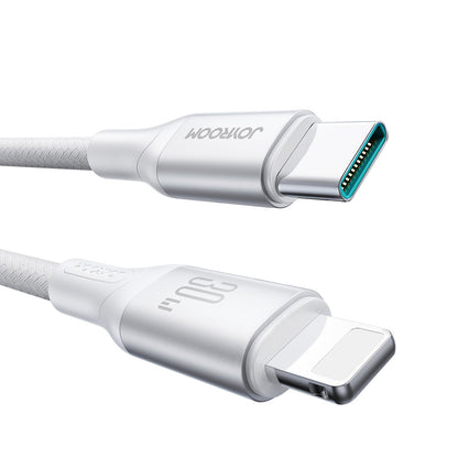 USB-C - Lightning Joyroom S-A28 Flash adat- és töltőkábel, 30W, 1m, Fehér