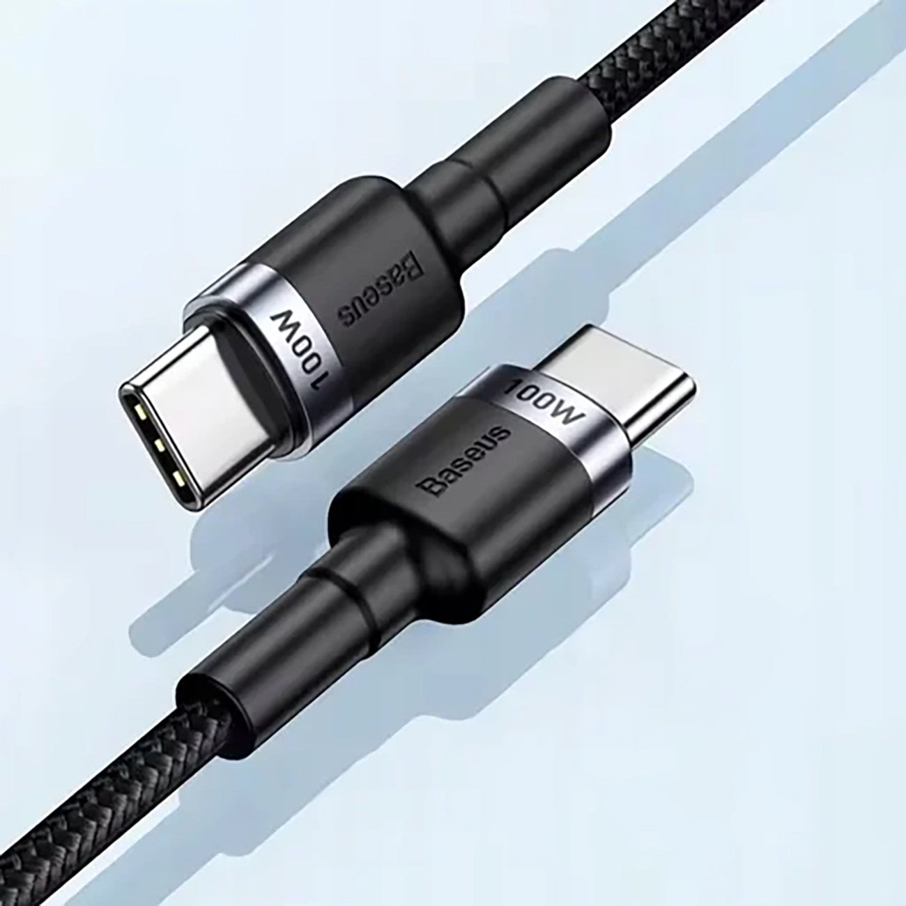 USB-C - USB-C Baseus Cafule adat- és töltőkábel, 100W, 2m, Szürke CATKLF-BLG1