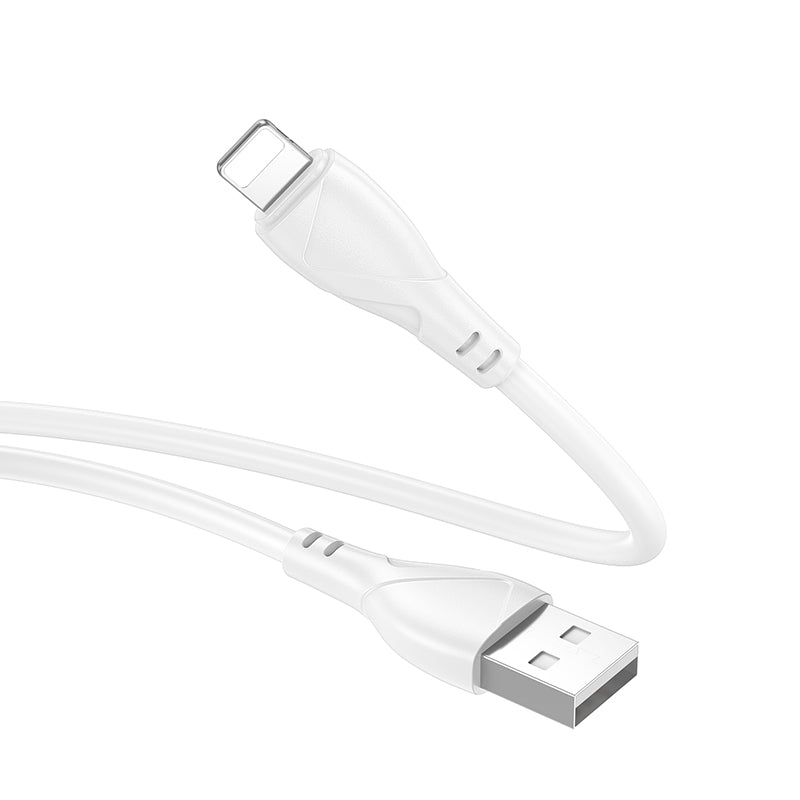 USB-A - Lightning Borofone BX121 Energy adat- és töltőkábel, 18W, 1m, Fehér