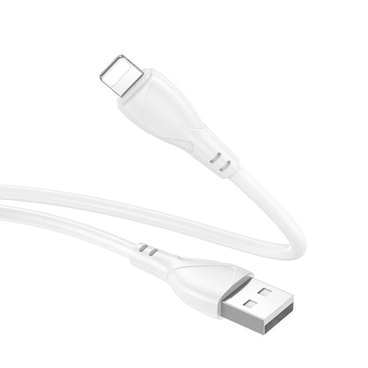 USB-A - Lightning Borofone BX121 Energy adat- és töltőkábel, 18W, 1m, Fehér