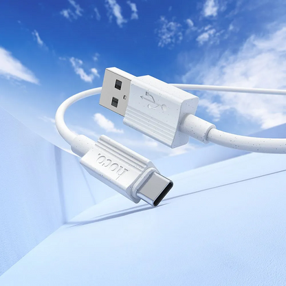 USB-A - USB-C HOCO X107 adat- és töltőkábel, 18W, 1m, Fehér