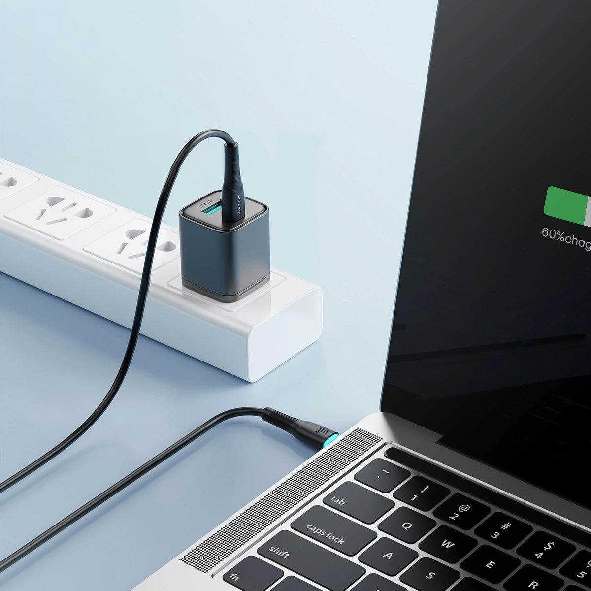 USB-C - USB-C adat- és töltőkábel Joyroom S-A32, 60W, 1m, Fekete