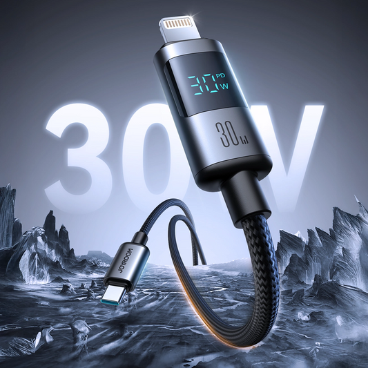 USB-C - Lightning Joyroom S-A16 Pro Prism Display adat- és töltőkábel, 30W, 1.2m, Fekete