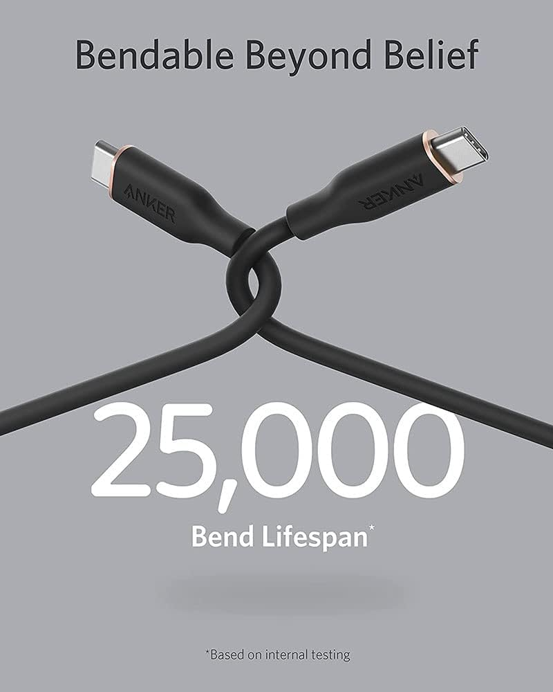 USB-C - USB-C adat- és töltőkábel Anker PowerLine III, 100W, 0.9m, Fekete A8552H11