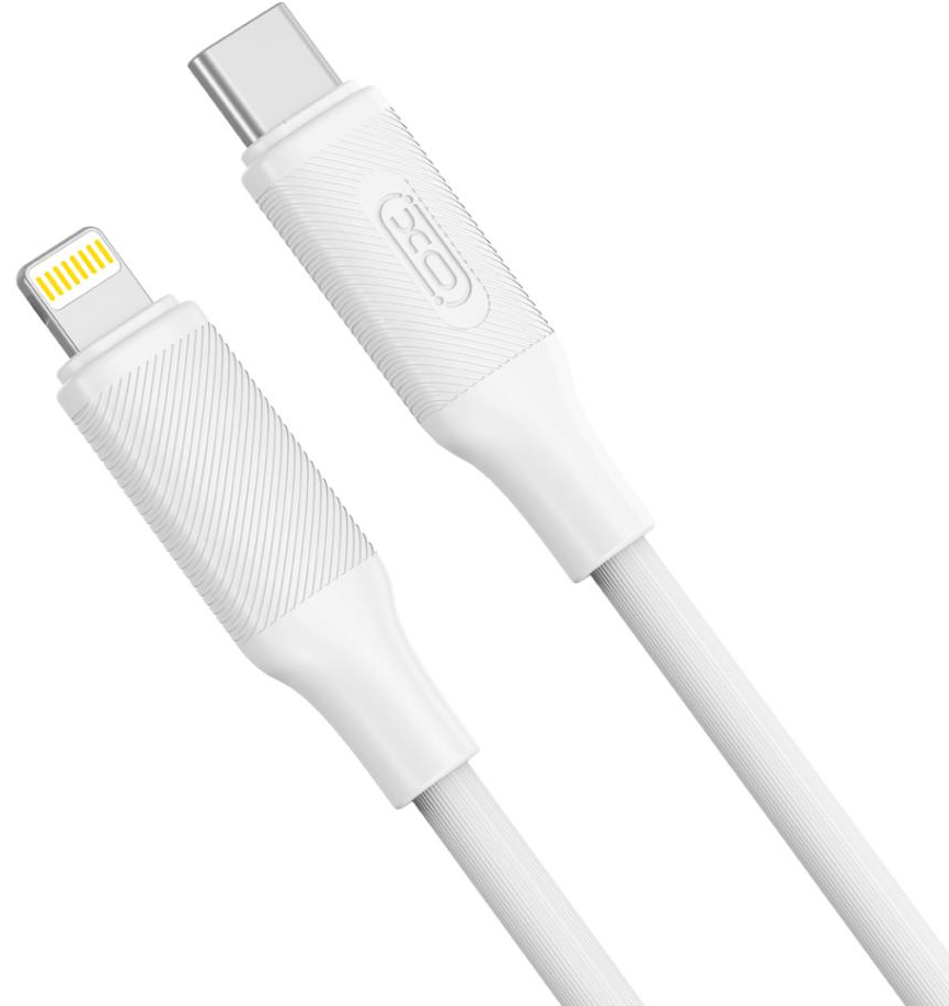 USB-C - Lightning XO Design NB-Q265A adat- és töltőkábel, 27W, 1m, Fehér
