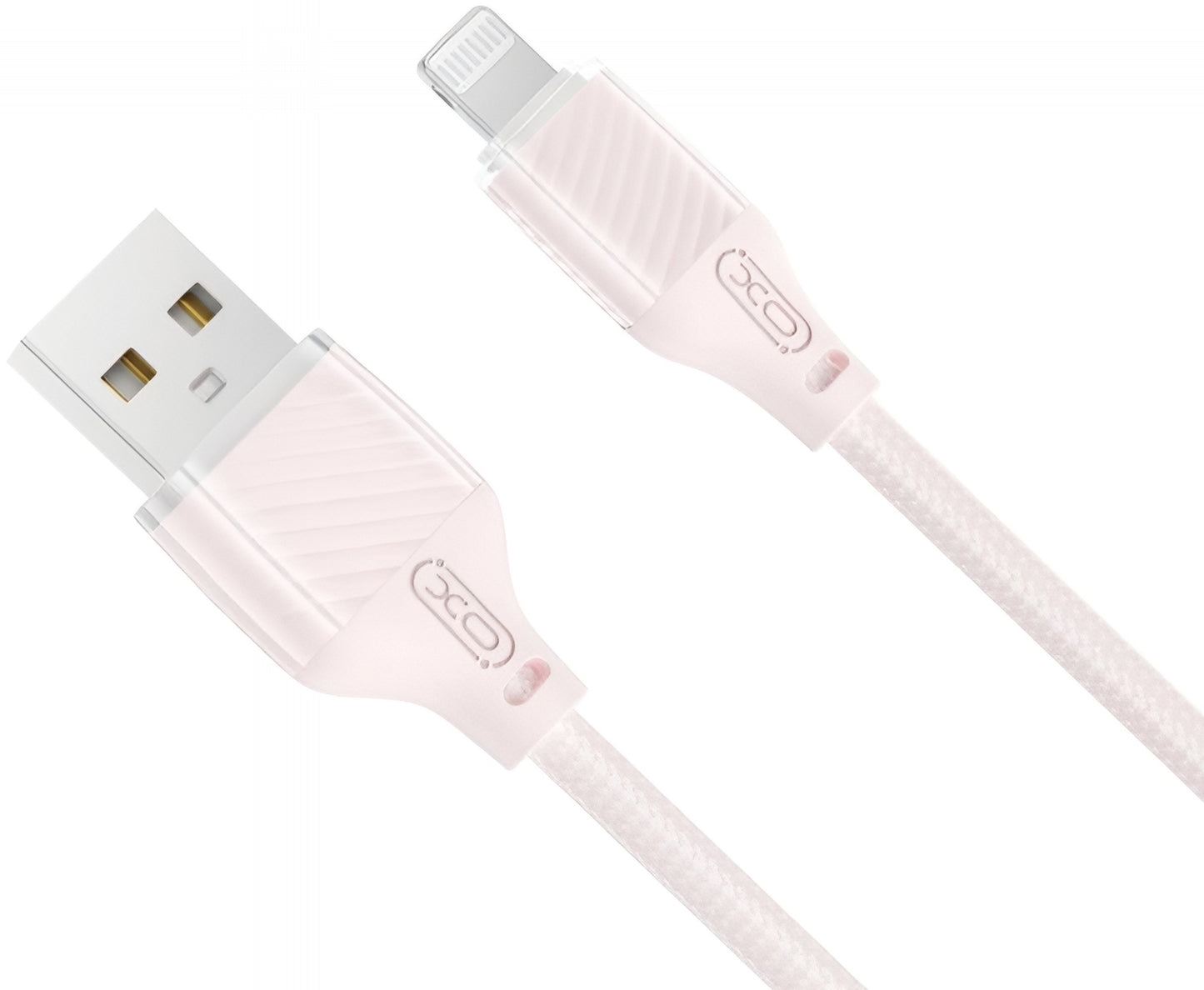 USB-A - Lightning XO Design NB291 adat- és töltőkábel, 18W, 1m, Rózsaszín