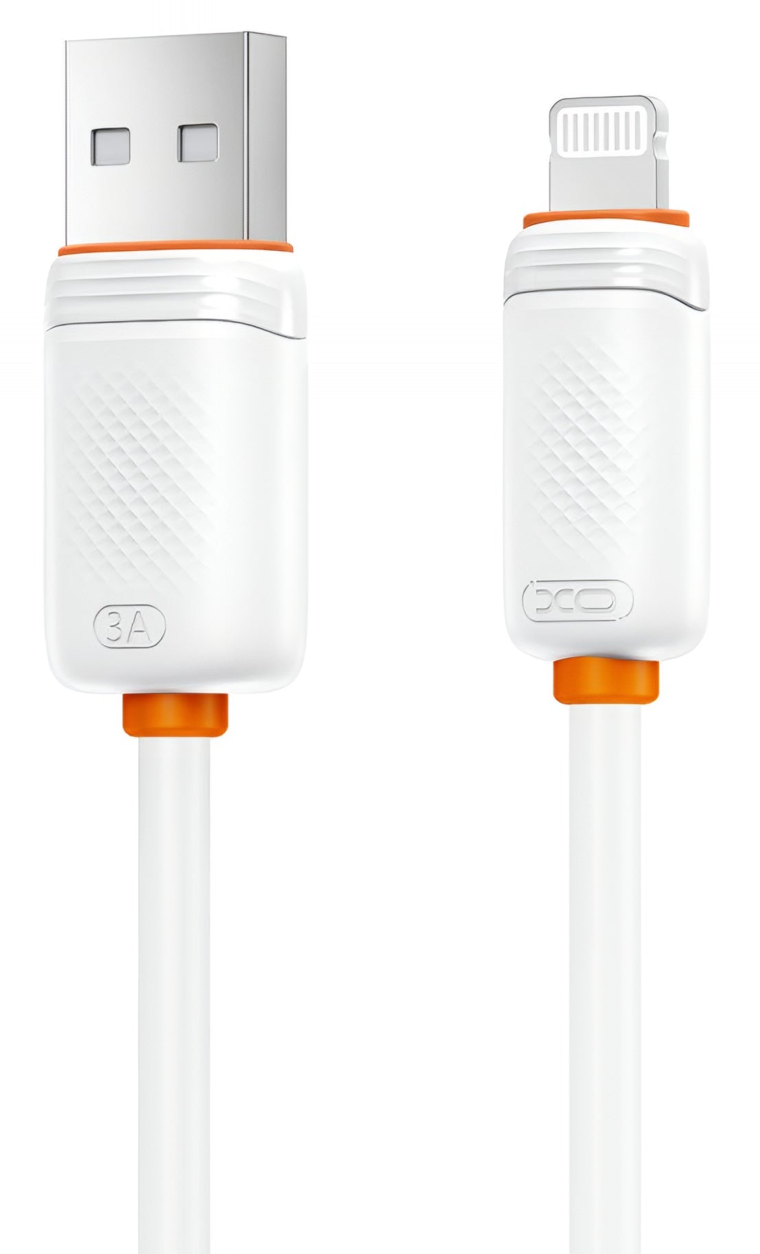 USB-A - Lightning XO Design NB302 adat- és töltőkábel, 18W, 1m, Fehér