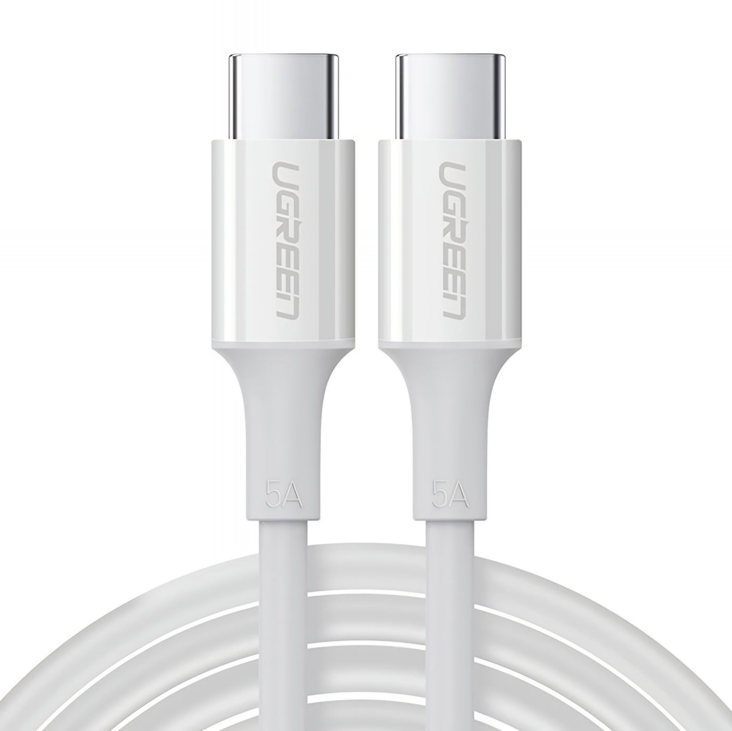 USB-C - USB-C adat- és töltőkábel UGREEN US300, 100W, 2m, Fehér