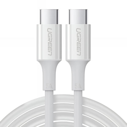 USB-C - USB-C adat- és töltőkábel UGREEN US300, 100W, 2m, Fehér